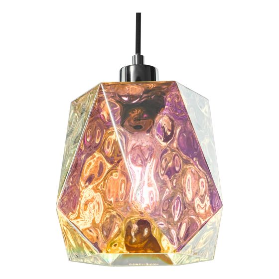 där lighting Baxley Easy-Fit Shade Iridised Glass