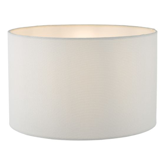 där lighting Bidelia White Linen Drum Shade 32cm