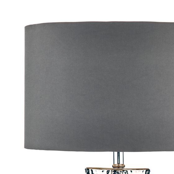 Där Lighting Bokara Table Lamp Silver With Shade