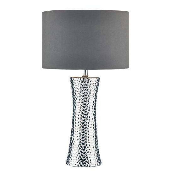 där lighting Bokara Table Lamp Silver With Shade