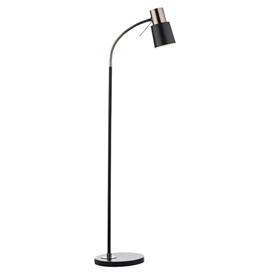 Där Lighting Bond Task Floor Lamp Black Copper