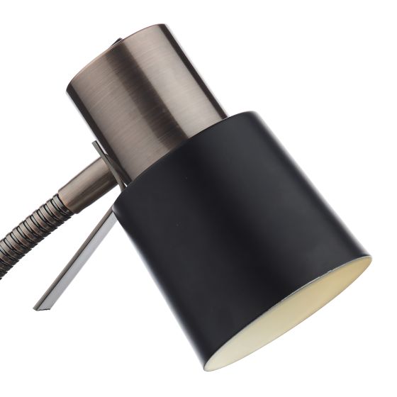 Där Lighting Bond Task Table Lamp Black Copper
