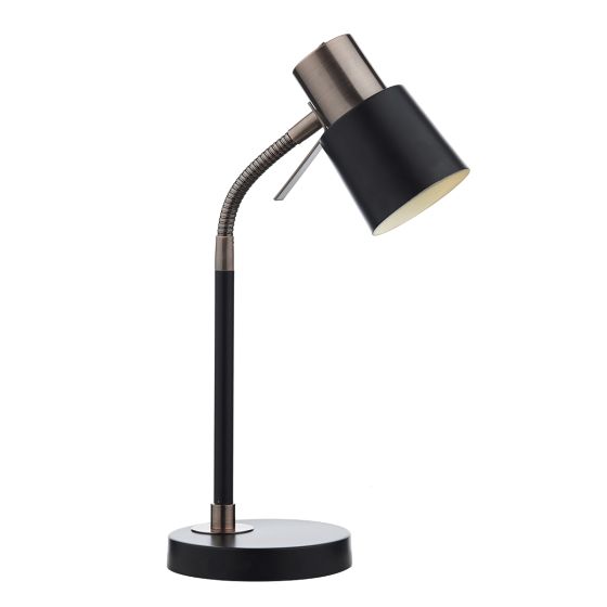 Där Lighting Bond Task Table Lamp Black Copper