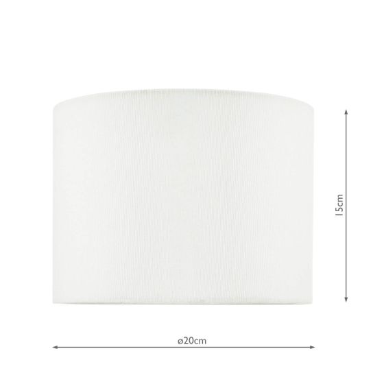 Där Lighting Boris White Cotton Drum Shade 20cm