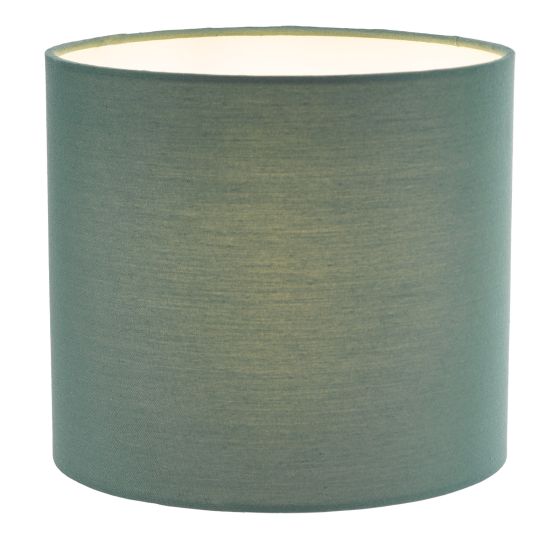 där lighting Chloris Green Cotton Drum Shade 18cm