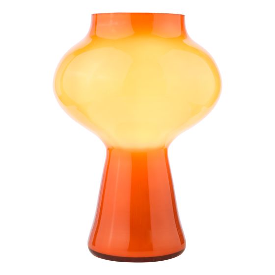 där lighting Chrissy Table Lamp Orange Art Glass
