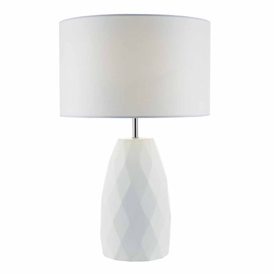 Där Lighting Ciara Table Lamp White With Shade