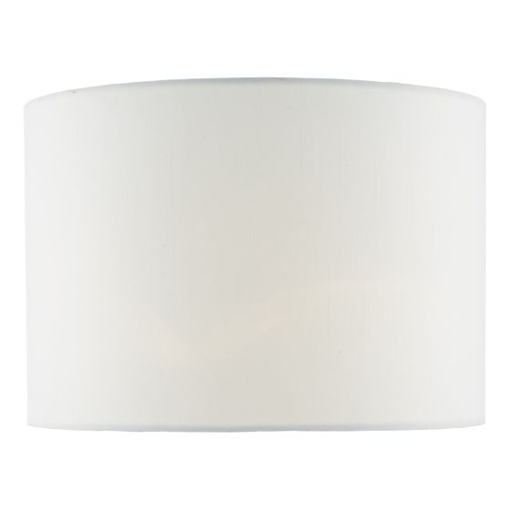 där lighting Ciara White Linen Drum Shade 33cm