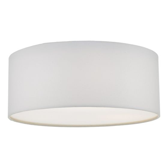 där lighting Cierro 3 Light Flush Ivory 40cm