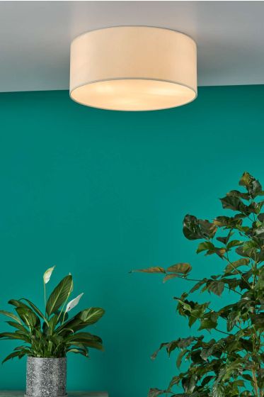 Där Lighting Cierro 3 Light Flush Taupe 40cm