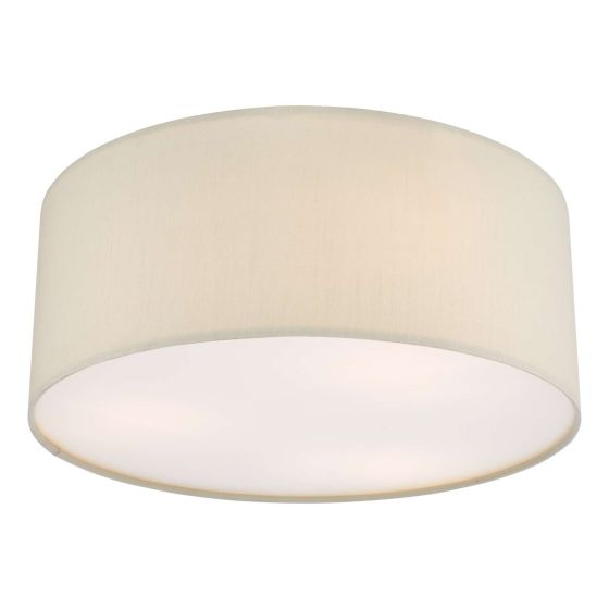 där lighting Cierro 3 Light Flush Taupe 40cm