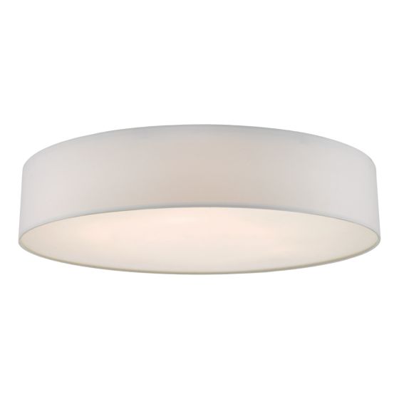 där lighting Cierro 6 Light Flush Ivory 80cm