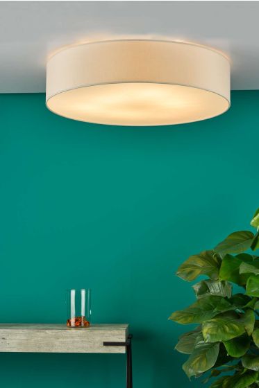 Där Lighting Cierro 6 Light Flush Taupe 80cm