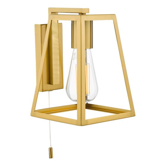 Där Lighting Claudia Wall Light Natural Brass