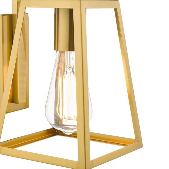 Där Lighting Claudia Wall Light Natural Brass