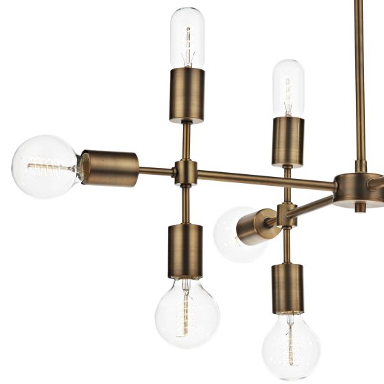 Där Lighting Code 12 Light Pendant Old Gold