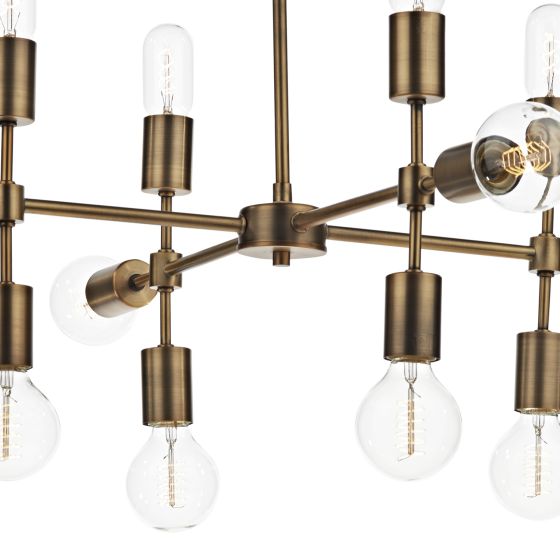 Där Lighting Code 12 Light Pendant Old Gold
