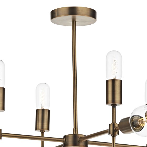 Där Lighting Code 12 Light Pendant Old Gold