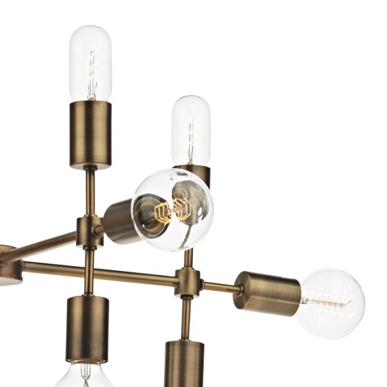 där lighting Code 12 Light Pendant Old Gold
