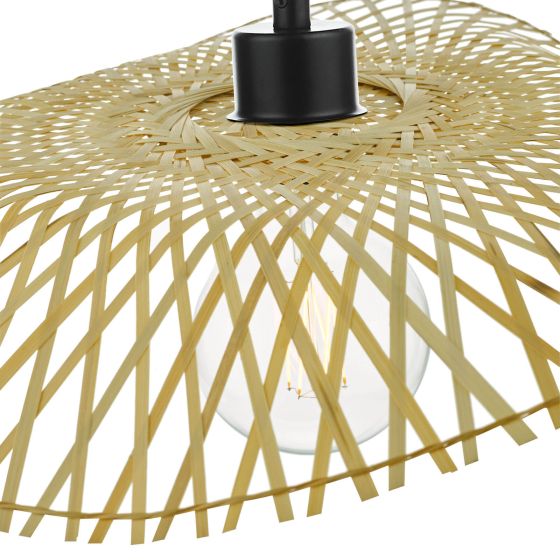 Där Lighting Deja Easy Fit Pendant Natural Rattan
