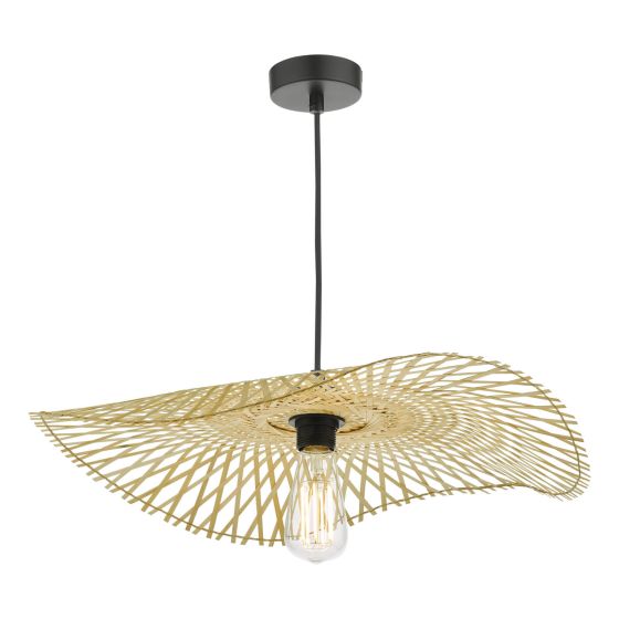 där lighting Deja Easy Fit Pendant Natural Rattan