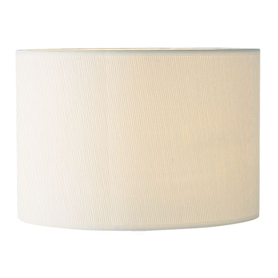 där lighting Delta Ivory Cotton Drum Shade 26cm