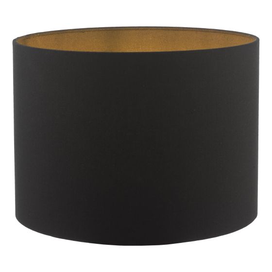 där lighting Discus Black Cotton Mix Drum Shade