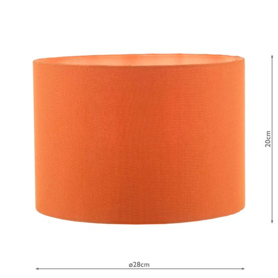 Där Lighting Discus Orange Cotton Mix Drum Shade