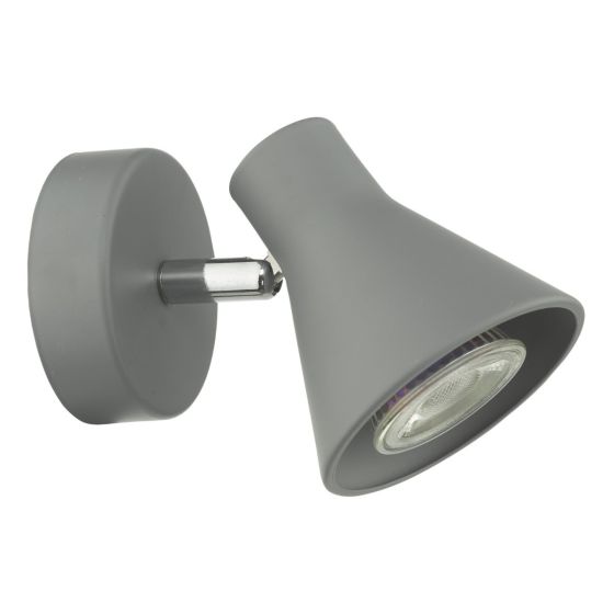 Där Lighting Diza Single Wall Spotlight Matt Grey