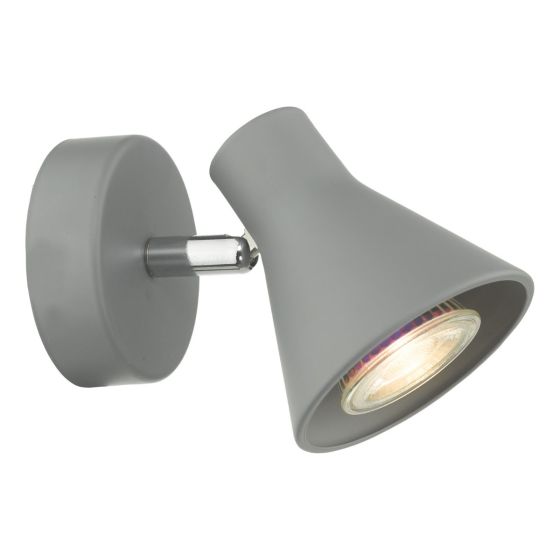där lighting Diza Single Wall Spotlight Matt Grey