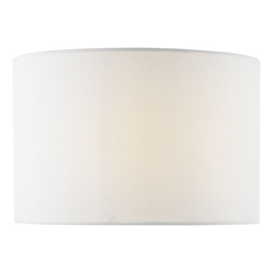 där lighting Drago Ivory Linen Drum Shade 32cm