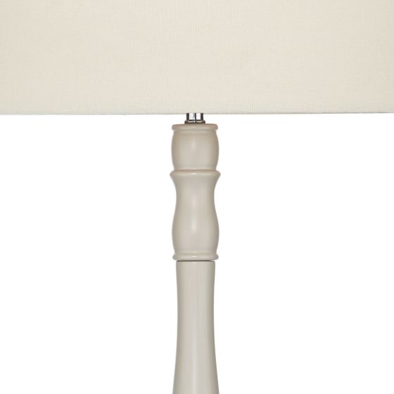 Där Lighting Dunlop Floor Lamp Cream With Shade