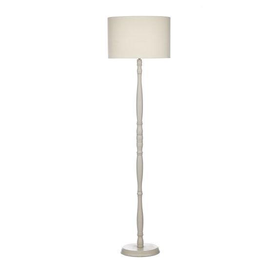 Där Lighting Dunlop Floor Lamp Cream With Shade