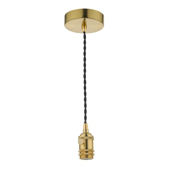 Där Lighting E14 Suspension In Natural Brass