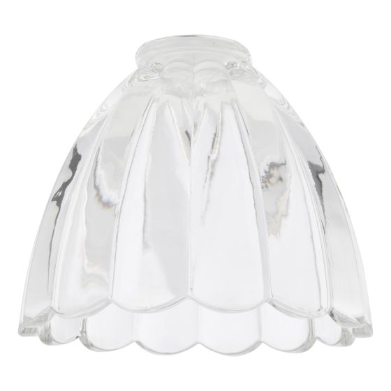 där lighting Easy Fit Scalloped Bell Glass Shade