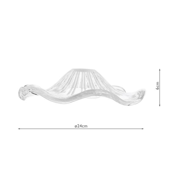 Där Lighting Easy Fit Wavy Glass Shade