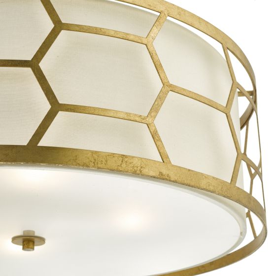 Där Lighting EPSTEIN 4LT PENDANT GOLD IVORY