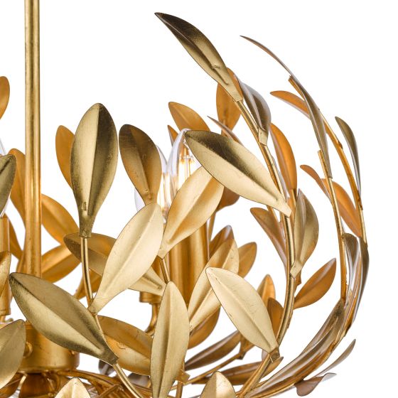 Där Lighting Ercilia 5 Light Pendant Gold Leaf