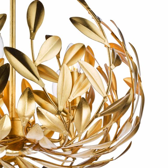Där Lighting Ercilia 5 Light Pendant Gold Leaf