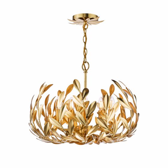 där lighting Ercilia 5 Light Pendant Gold Leaf