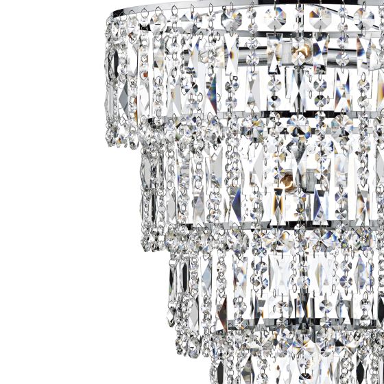 Där Lighting Escala 6 Light Round Crystal Pendant