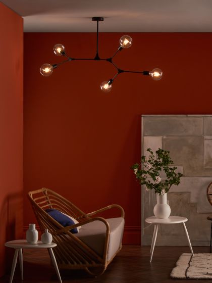 Där Lighting Euphemia 5 Light Pendant Black