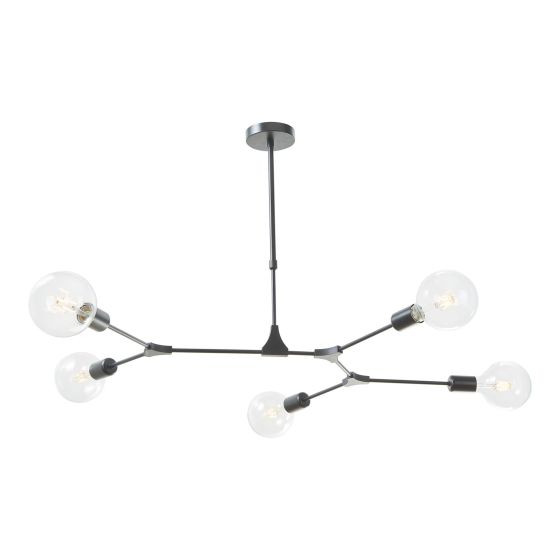 där lighting Euphemia 5 Light Pendant Black
