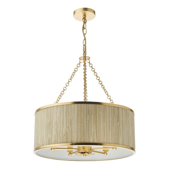 Där Lighting Fenella 5 Light Pendant Gold Leaf