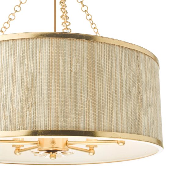 Där Lighting Fenella 5 Light Pendant Gold Leaf
