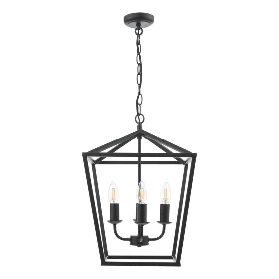 Där Lighting Fionn 4 Light Pendant Matt Black