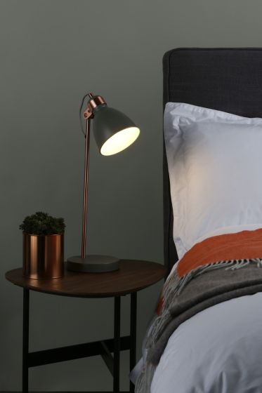 Där Lighting Frederick Task Lamp Grey & Copper