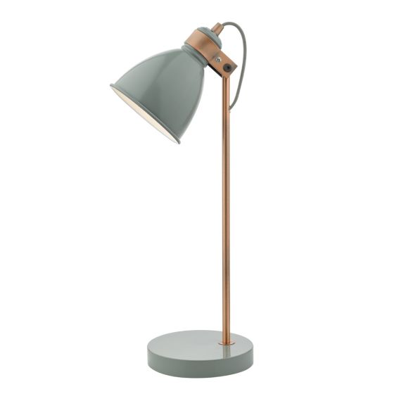 där lighting Frederick Task Lamp Grey & Copper