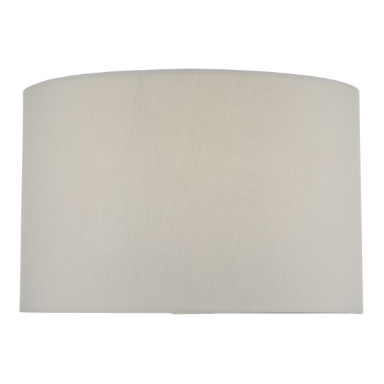där lighting Funchal Grey Cotton Drum Shade 33cm