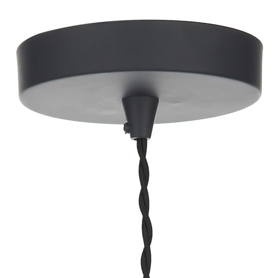 Där Lighting Gaucho 1 Light Pendant Black